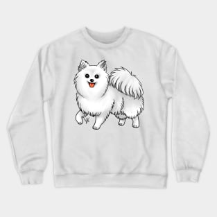 Dog - Pomeranian - White Crewneck Sweatshirt